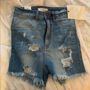 Brand new never worn blue denim shorts